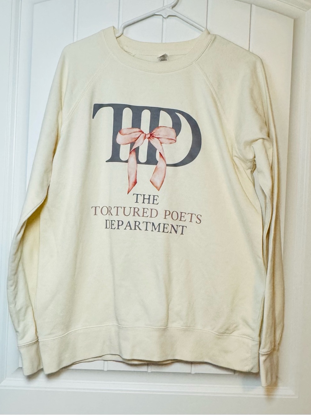 Taylor Swift The Tortured Poets Department Cream Graphic Sweatshirt
